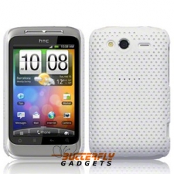 Mesh case cover hoesje voor HTC WildFire S (Wit)