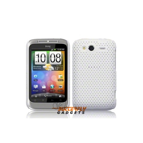 Mesh case cover hoesje voor HTC WildFire S (Wit)