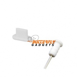 Set stofkapjes (dust cap) voor de iPhone 5, iPad 4 en iPad Mini - wit