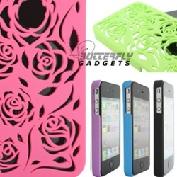 Hoesje met uitgesneden rozen motief voor de iPhone 4, 4s - Diverse kleuren