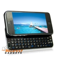 Uitschuifbaar bluetooth toetsenbord - case voor de iPhone 5 - Zwart