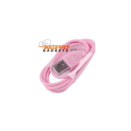 Micro USB oplaad en data kabel voor vele smartphone modelen - Roze