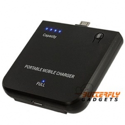 Externe portable oplader voor smaprtphones van 1900mAh met Micro USB aansluiting