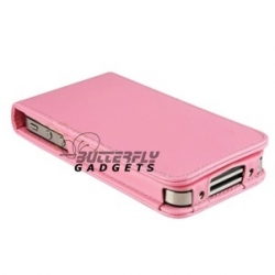Flipcase met pashouder voor de iPhone 4, 4G (roze - pink)