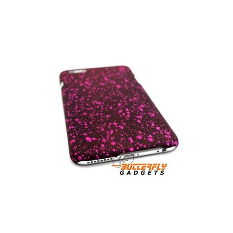 Funky opvallend en uniek hoesje met fel roze spetters voor de iPhone 6 PLUS