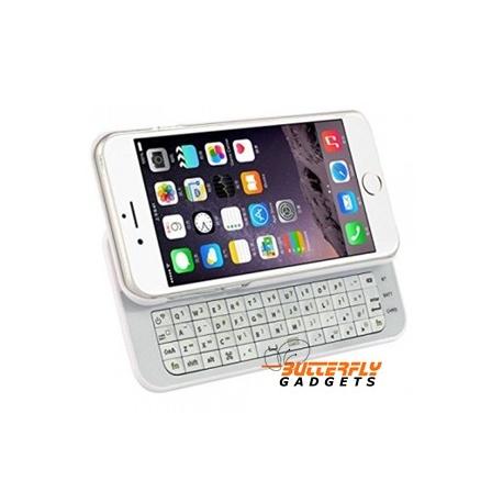 Uitschuifbaar bluetooth toetsenbord - case voor de iPhone 6 - Wit