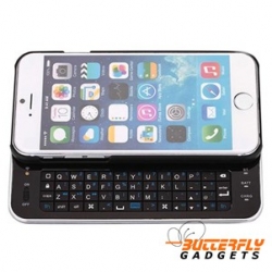 Uitschuifbaar bluetooth toetsenbord - case voor de iPhone 6 - Zwart
