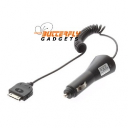 Zwarte 12 volt autolader met kabel voor de iPhone 3, 4 en iPhone 4s