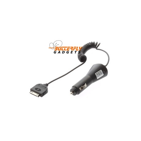 Zwarte 12 volt autolader met kabel voor de iPhone 3, 4 en iPhone 4s