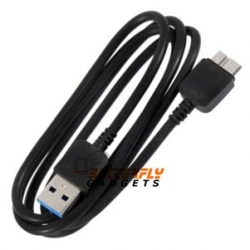 USB 3 kabel voor de Samsung Galaxy S5, Note 3, Note 4 - Zwart, 1 meter