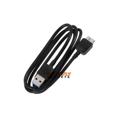 USB 3 kabel voor de Samsung Galaxy S5, Note 3, Note 4 - Zwart, 1 meter