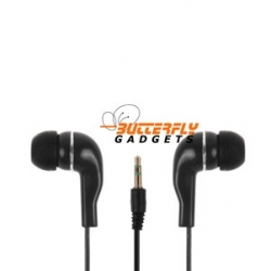 Zwarte stereo in-ear headset voor de iPhone en iPad