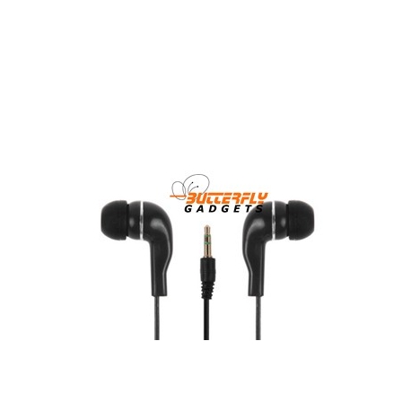 Zwarte stereo in-ear headset voor de iPhone en iPad