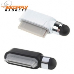 Dust cap met stylus voor de iPhone 3, 4 en iPad zwart