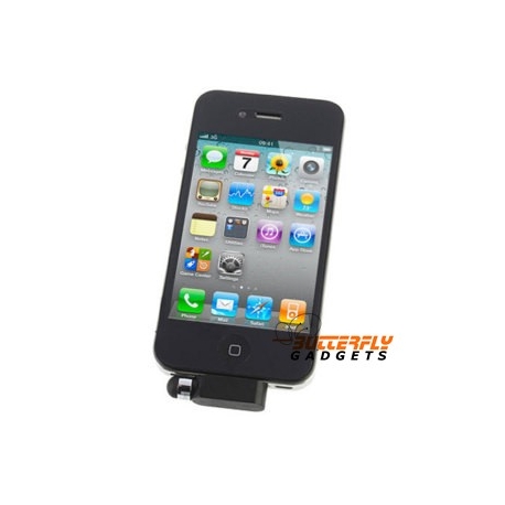 Dust cap met stylus voor de iPhone 3, 3G, 3Gs, 4, 4G zwart