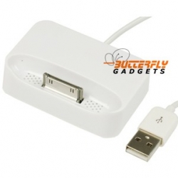 Dockingstation (dock in, bureaulader) met kabel voor iPhone 3G, 3GS (wit)