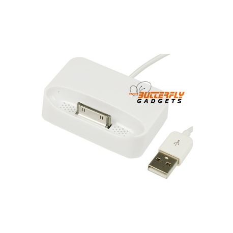 Dockingstation (dock in, bureaulader) met kabel voor iPhone 3G, 3GS (wit)