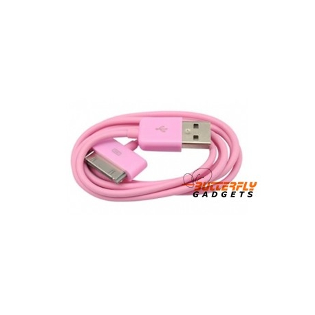 USB data sync kabel voor de iPhone en iPad (roze, 1 meter)