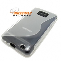 Flexishield case met goede grip voor de Samsung Galaxy S2 i9100 (smokey grey)