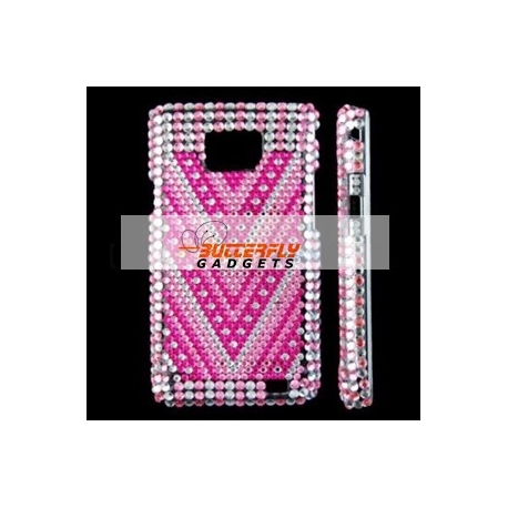 Bling Bling Samsung Galaxy S2 i9100 cover - Roze - V