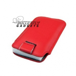 Case (pouch holster hoesje) met strap voor de iPhone 3, 3G, 3GS, 4, 4S - Rood