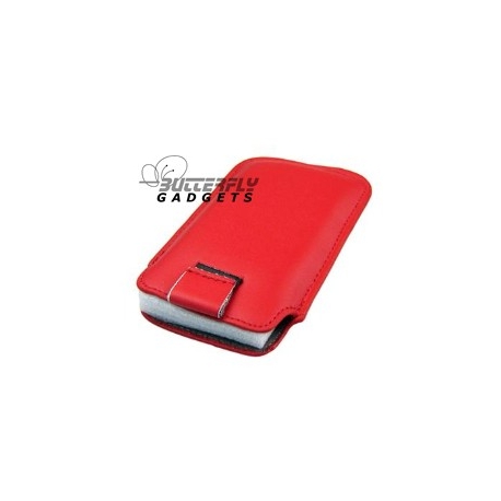 Case (pouch holster hoesje) met strap voor de iPhone 3, 3G, 3GS, 4, 4S - Rood