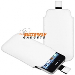 Case (pouch holster hoesje) met strap voor de iPhone 3, 3G, 3GS, 4, 4S - Wit