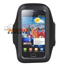 Lichtgewicht sport armband voor o.a. Samsung Galaxy en Nokia E7, N8, N900 (zwart)
