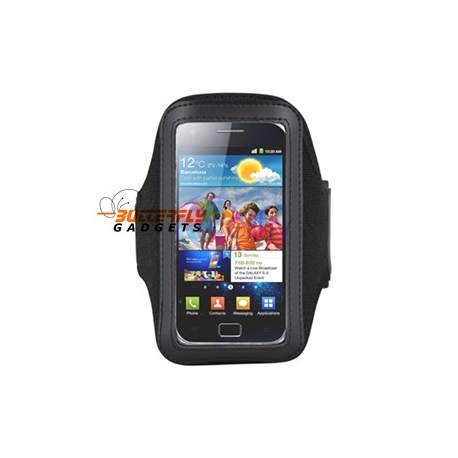 Lichtgewicht sport armband voor o.a. Samsung Galaxy en Nokia E7, N8, N900 (zwart)