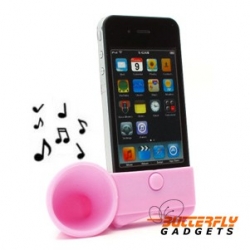 Hoorn speaker versterker - standaard voor de iPhone 3 en iPhone 4 - Roze