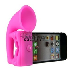 Hoorn speaker versterker - standaard voor de iPhone 3 en iPhone 4 - Roze