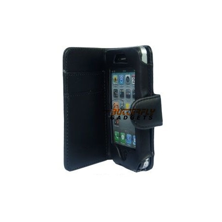 Bookcase (boekvorm hoesje) voor iPhone 4, 4s met twee vakjes voor pasjes