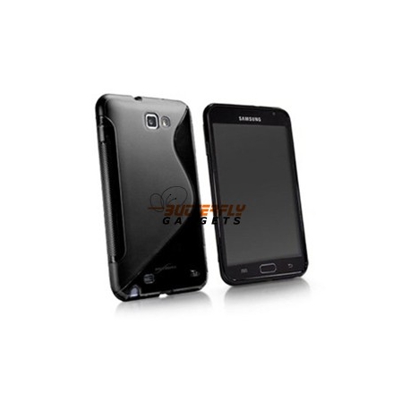 Zachte TPU S-vorm case voor de Samsung Galaxy Note N7000 i9220 - Zwart