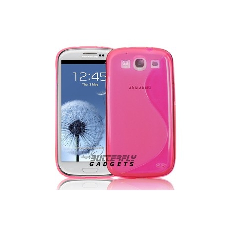 Flexibele TPU back cover voor de achterkant van de Samsung Galaxy S3 i9300, roze