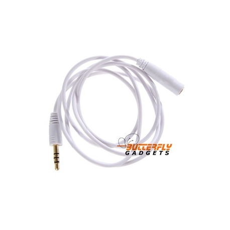 Verlengkabel voor de headset van de iPhone, iPod of iPad - 1 meter, wit