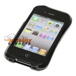 Metalen (stalen) robuuste bumper case voor de iPhone 4 of iPhone 4s - zwart