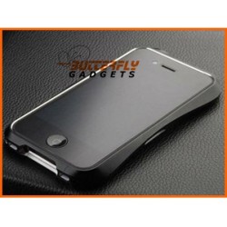 Metalen (stalen) robuuste bumper case voor de iPhone 4 of iPhone 4s - zwart