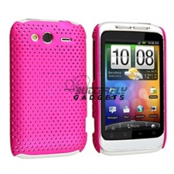 Mesh case cover hoesje voor HTC WildFire S (Fel Roze)