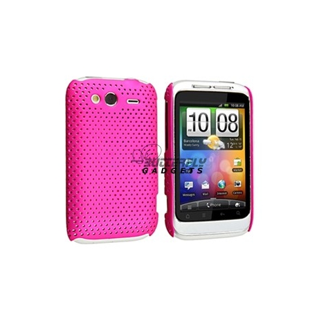 Mesh case cover hoesje voor HTC WildFire S (Fel Roze)