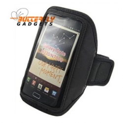 Lichtgewicht sport armband voor o.a. de Samsung Galaxy Note, HTC One X (zwart)