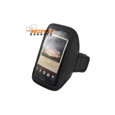 Lichtgewicht sport armband voor o.a. de Samsung Galaxy Note, HTC One X (zwart)