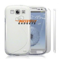 Flexibele TPU cover voor de Samsung Galaxy S3 SIII i9300, transparant wit