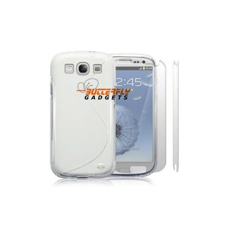 Flexibele TPU cover voor de Samsung Galaxy S3 SIII i9300, transparant wit