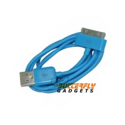 USB data sync kabel voor de iPhone 3, 4 en iPad (blauw, 1 meter)